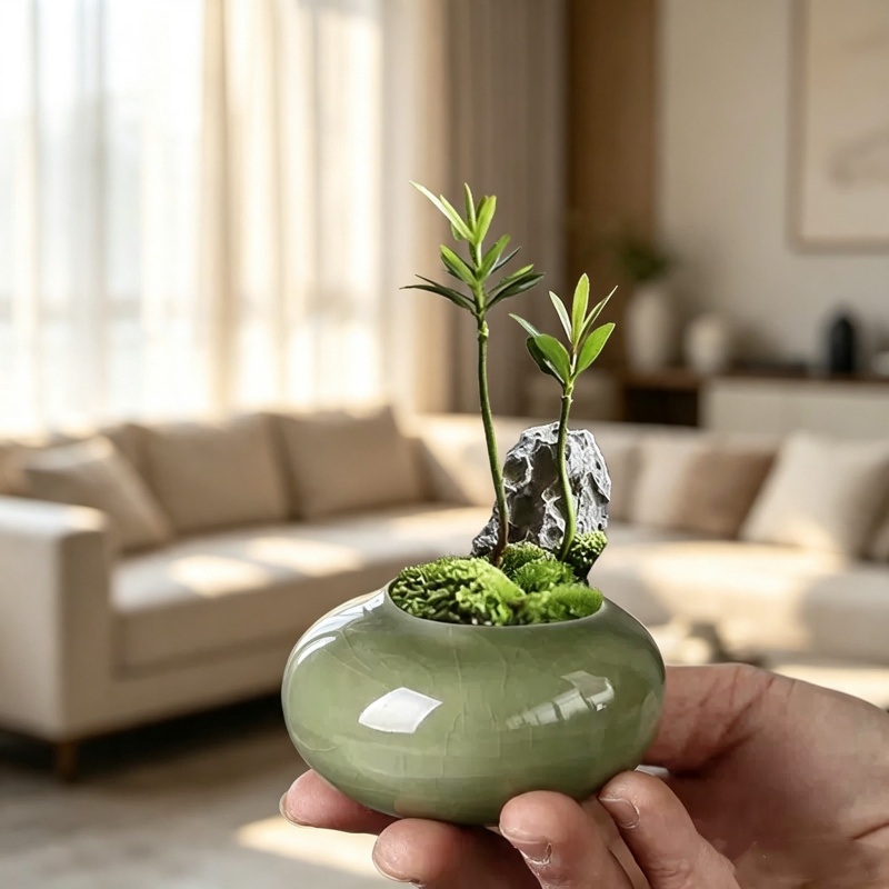 Mini doniczka z efektem popęka – Echeveria Succulent recenzja i cena
