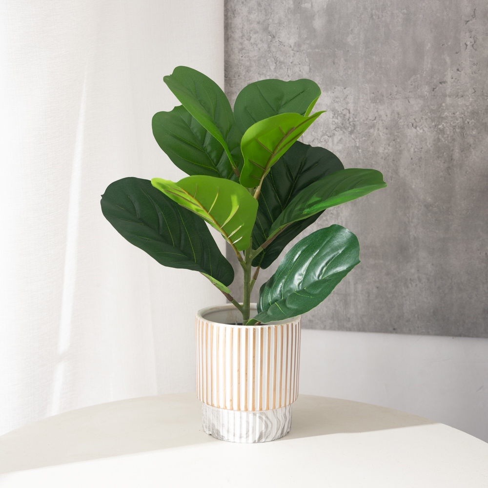 38cm 9 widelców Sztuczne rośli – Ficus Lyrata Tree recenzja i cena
